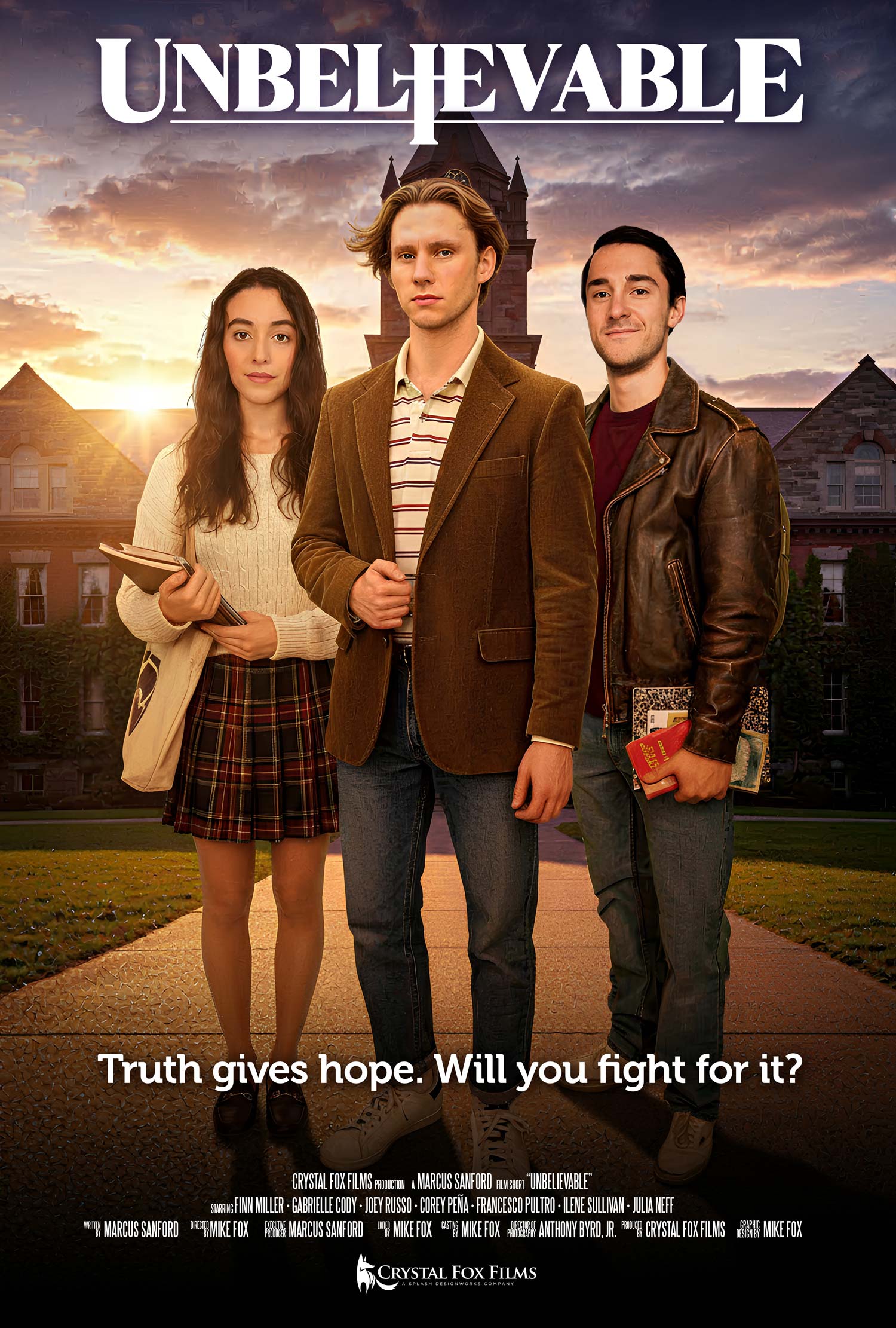 Unbelievable Movie Poster. Truth that gives hope.